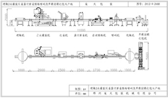 理瓶2頭灌裝壓蓋真空旋蓋貼標噴碼及開箱封箱打包生產(chǎn)線